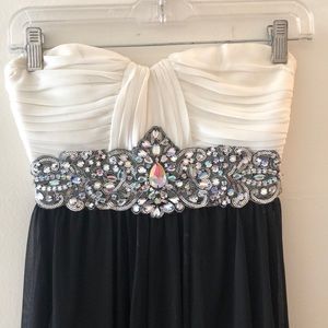 High-low beaded dress